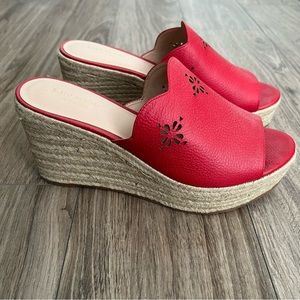 Kate Spade Tia Bright Cherry Wedge Espadrille
